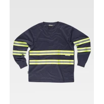 Camiseta de trabajo de manga larga con bandas C3937 - Workteam