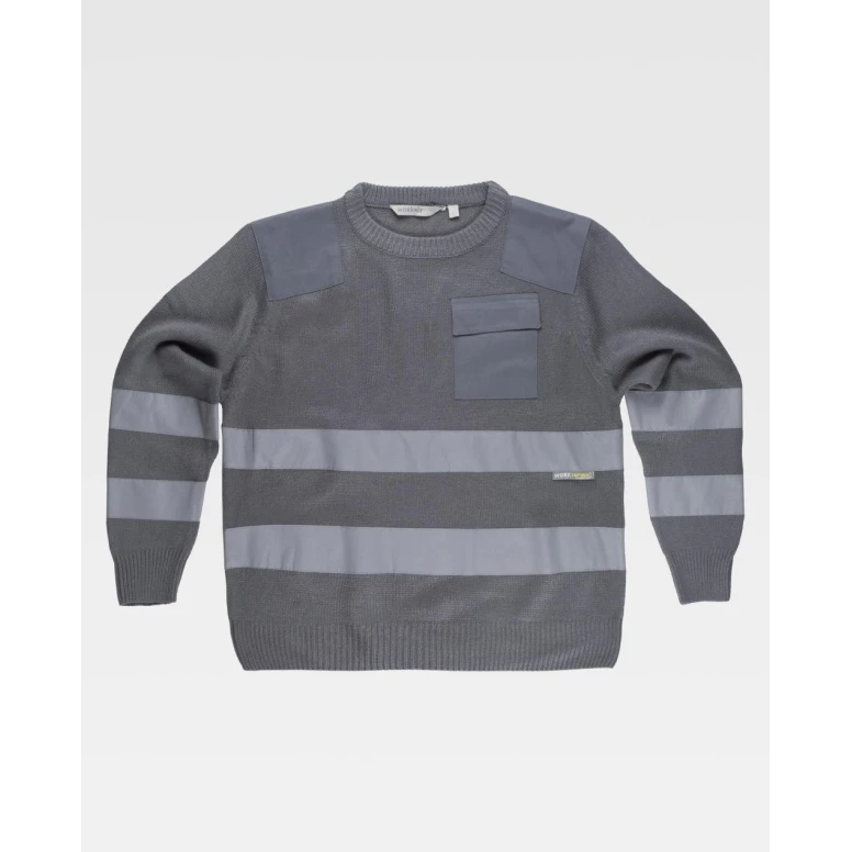 Maillot de trabajo de cuello redondo con bandas reflectantes S5507 - Workteam