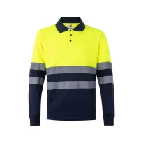 Polo bicolor de trabajo de manga larga Alta visibilidad Velilla 305507