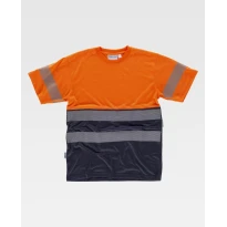 Camiseta M/C Alta Visibilidad Bicolor con bandas reflectantes C6040 - Workteam