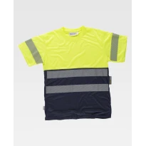 Camiseta M/C Alta Visibilidad Bicolor con bandas reflectantes C6040 - Workteam