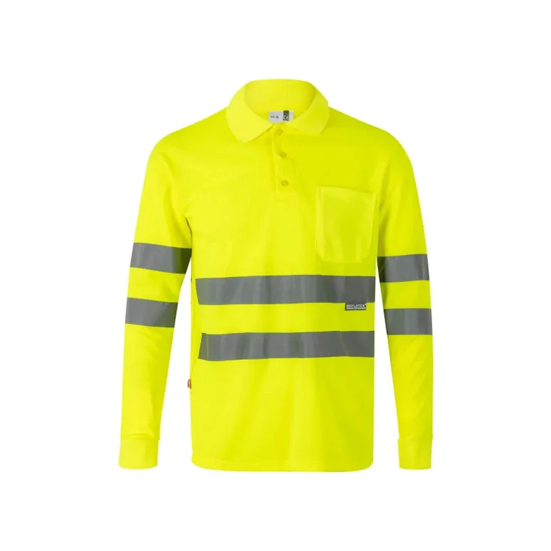 Polo de trabajo de manga larga Alta visibilidad Velilla 174