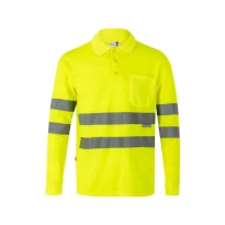 Polo de trabajo de manga larga Alta visibilidad Velilla 174