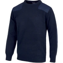 Jersey de cuello redondo en punto grueso con refuerzos - Workteam