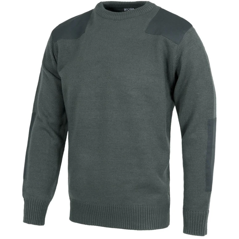 Jersey de cuello redondo en punto grueso con refuerzos - Workteam