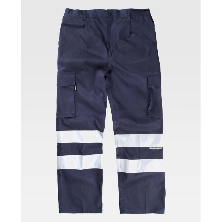 Pantalón de trabajo multibolsillos bandas reflectantes B1447 - Workteam