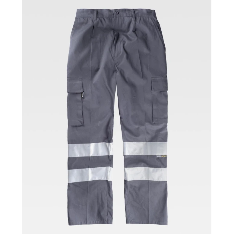 Pantalón de trabajo multibolsillos bandas reflectantes B1447 - Workteam