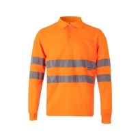 Polo de trabajo de manga larga Alta visibilidad Velilla 174