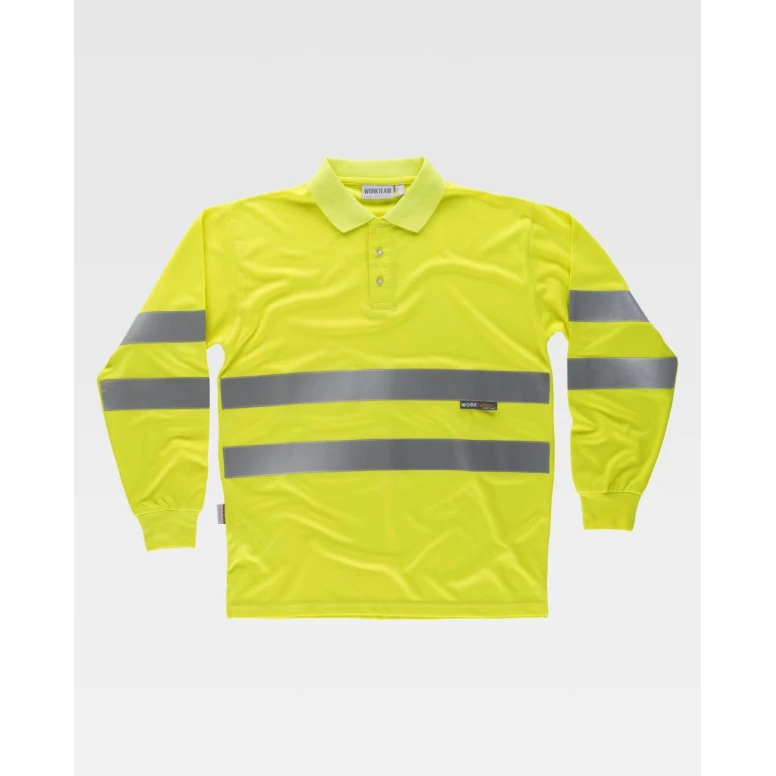 Polo de trabajo de manga larga Alta Visibilidad C3833 - Workteam
