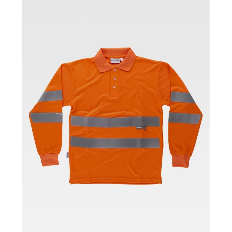 Polo de trabajo de manga larga Alta Visibilidad C3833 - Workteam