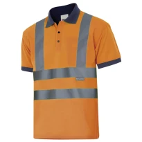 Polo bicolor de trabajo Alta visibilidad Velilla 305502