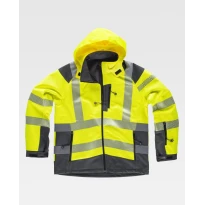 Chaqueta de trabajo Workshell Alta Visibilidad con capucha S9211 - Workteam