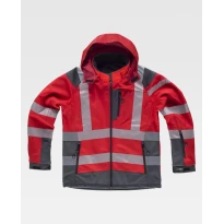 Chaqueta de trabajo Workshell Alta Visibilidad con capucha S9212 - Workteam