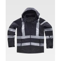 Chaqueta de trabajo Workshell Alta Visibilidad con capucha S9213 - Workteam