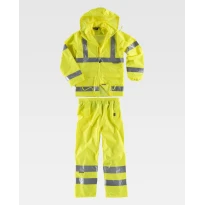 Conjunto Alta Visibilidad Pantalón y Chaqueta Impermeable S2010 - Workteam