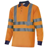 Polo de trabajo de manga larga Alta visibilidad Velilla 305503