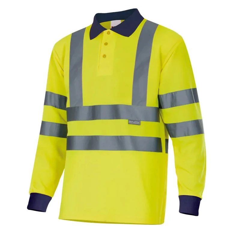 Polo de trabajo de manga larga Alta visibilidad Velilla 305503