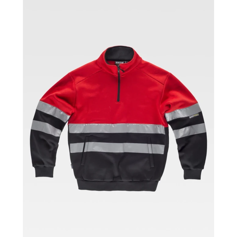 Sudadera de trabajo de media cremallera Alta Visibilidad C9033 - Workteam