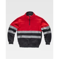 Sudadera de trabajo de media cremallera Alta Visibilidad C9033 - Workteam