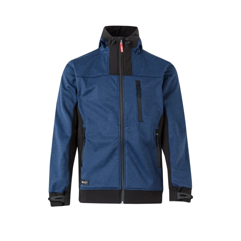 Chaqueta con cremallera larga y capucha de trabajo Softshell Multibolsillos Velilla 206007