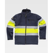 Chaqueta de trabajo Workshell con cremallera Elástica Alta Visibilidad S9520 - Workteam