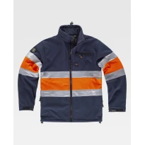 Chaqueta de trabajo Workshell con cremallera Elástica Alta Visibilidad S9520 - Workteam 2