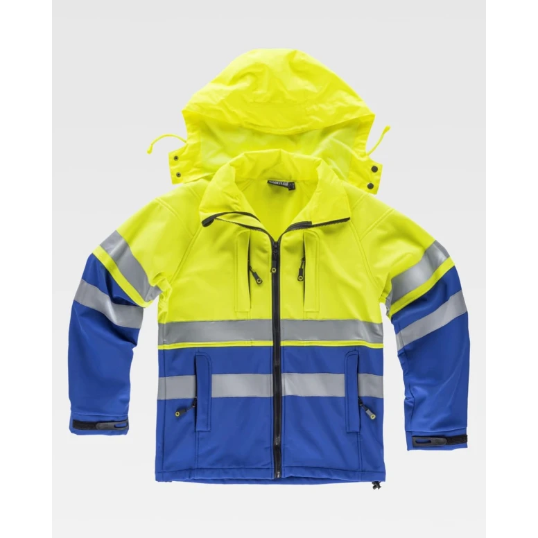 Cazadora de trabajo Workshell Stretch Alta Visibilidad S9525 - Workteam