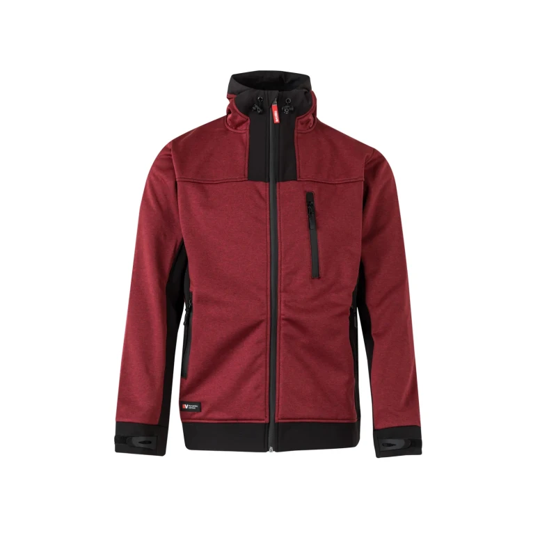 Chaqueta con cremallera larga y capucha de trabajo Softshell Multibolsillos Velilla 206007