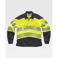 Chaqueta de trabajo en tejido elástico Alta Visibilidad C2710 - Workteam