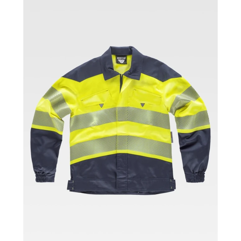 Chaqueta de trabajo en tejido elástico Alta Visibilidad C2710 - Workteam
