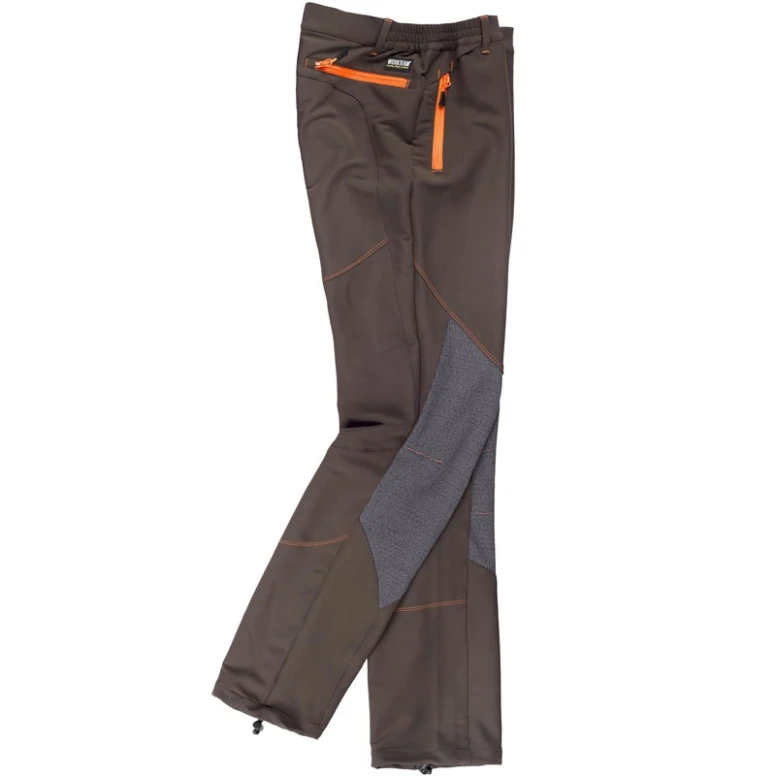 Liquidación total - Pantalón Workshell elásticos con tejido Rip Stop - Workteam Talla 2xl color marrón negro