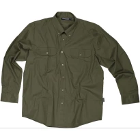 Liquidación total - Camisa de trabajo deportiva de algodón de manga larga - Workteam color beige Talla XL