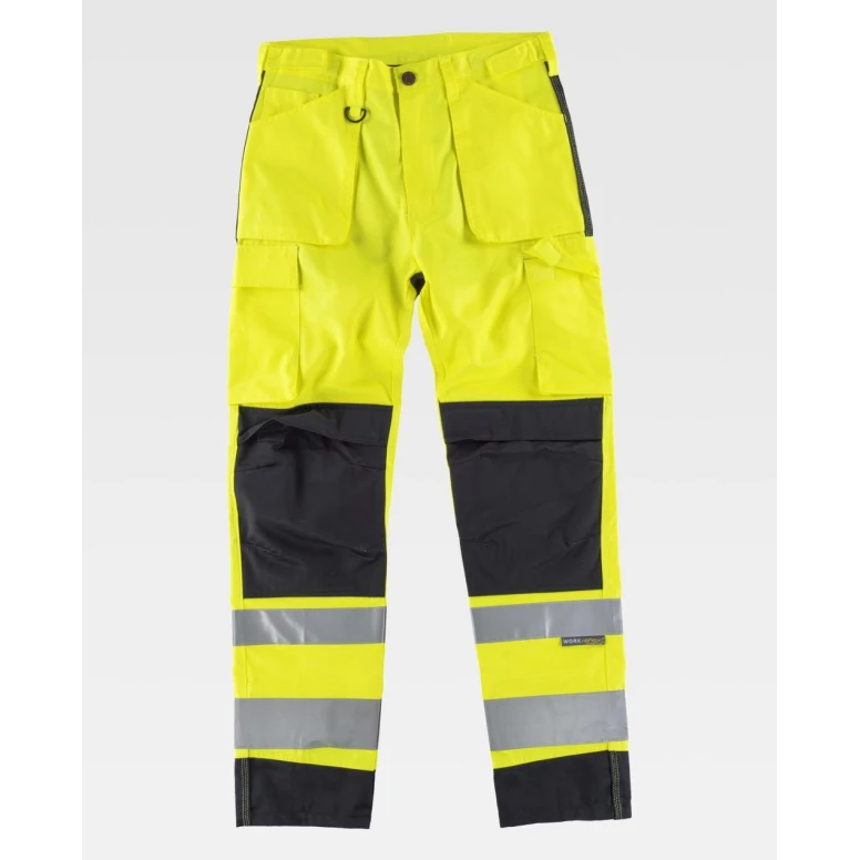 Pantalón de trabajo multibolsillos Combinado Alta Visibilidad C2912 - Workteam