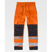 Pantalón de trabajo multibolsillos Combinado Alta Visibilidad C2912 - Workteam 2