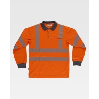Polo de trabajo de manga larga Alta Visibilidad C3883 - Workteam