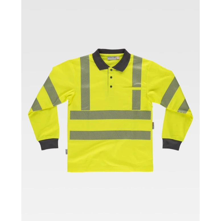 Polo de trabajo de manga larga Alta Visibilidad C3883 - Workteam