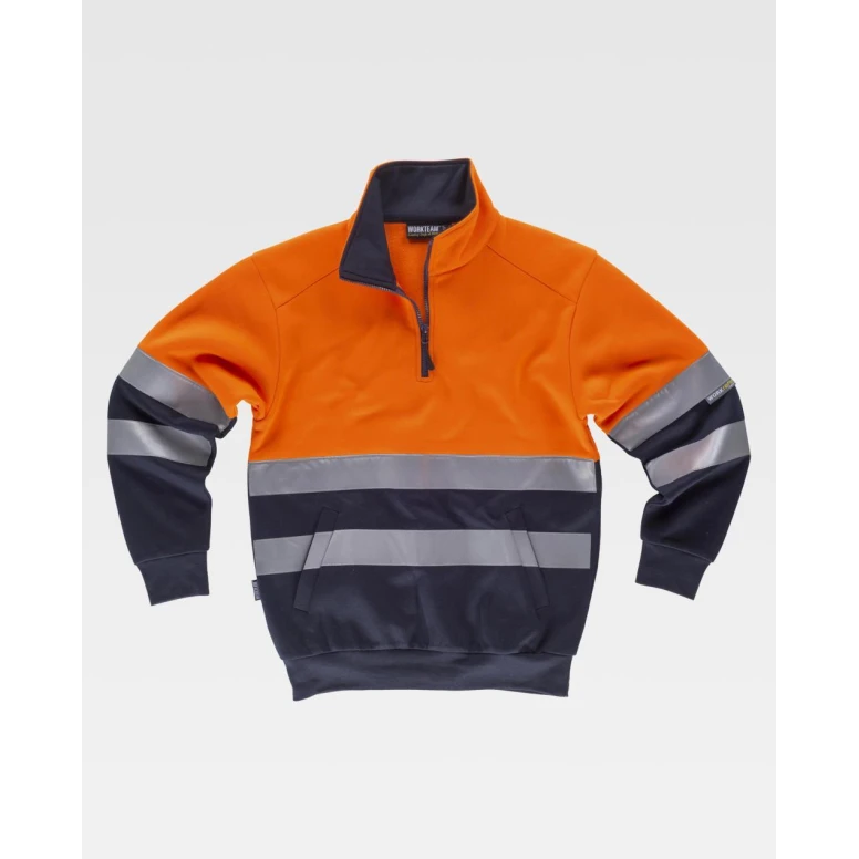 Sudadera de trabajo de media cremallera Alta Visibilidad C9035 - Workteam