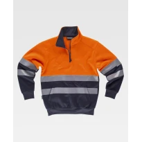 Sudadera de trabajo de media cremallera Alta Visibilidad C9035 - Workteam