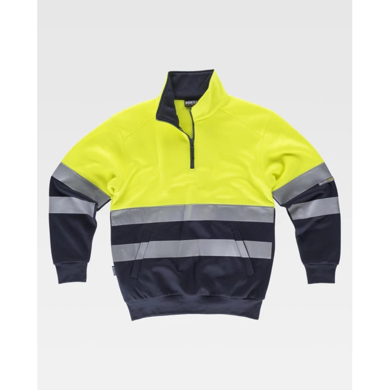Sudadera de trabajo de media cremallera Alta Visibilidad C9035 - Workteam