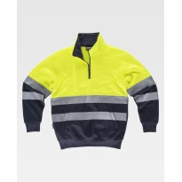 Sudadera de trabajo de media cremallera Alta Visibilidad C9035 - Workteam