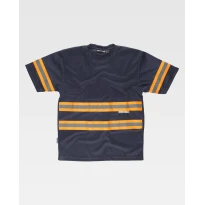 Camiseta de trabajo de manga corta con bandas C3936 - Workteam