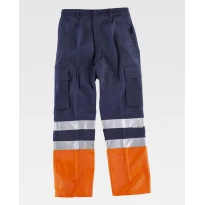 Pantalón de trabajo Bicolor con bandas Alta Visibilidad C4014 - Workteam