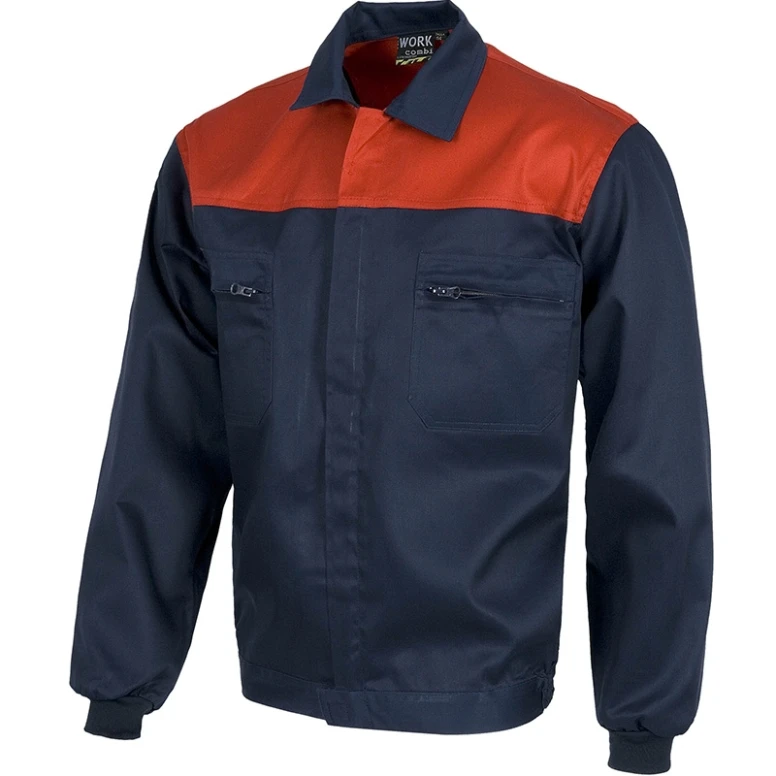 Chaqueta combinada con cremallera de nylon - Workteam