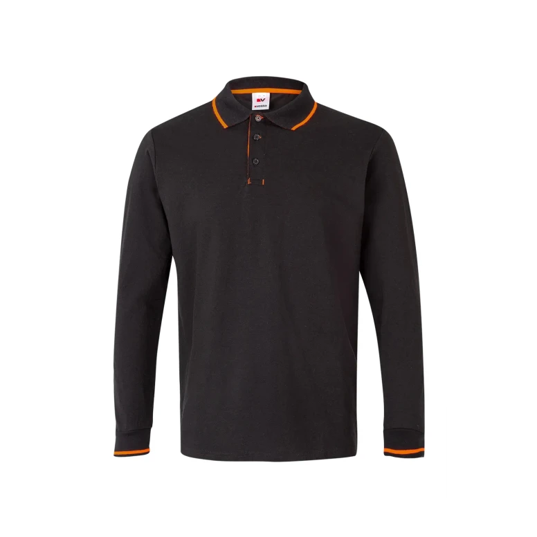 Polo bicolor de trabajo de manga larga Velilla 105515