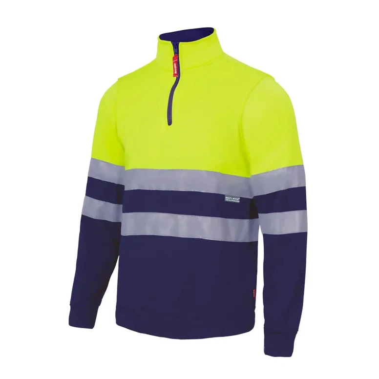 Sudadera bicolor con cremallera corta de trabajo Alta visibilidad Velilla 305701