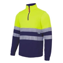 Sudadera bicolor con cremallera corta de trabajo Alta visibilidad Velilla 305701
