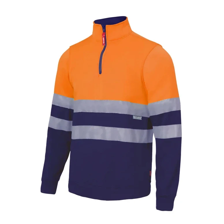 Sudadera bicolor con cremallera corta de trabajo Alta visibilidad Velilla 305701