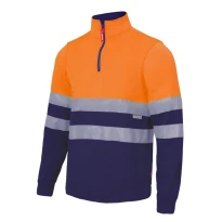 Sudadera bicolor con cremallera corta de trabajo Alta visibilidad Velilla 305701