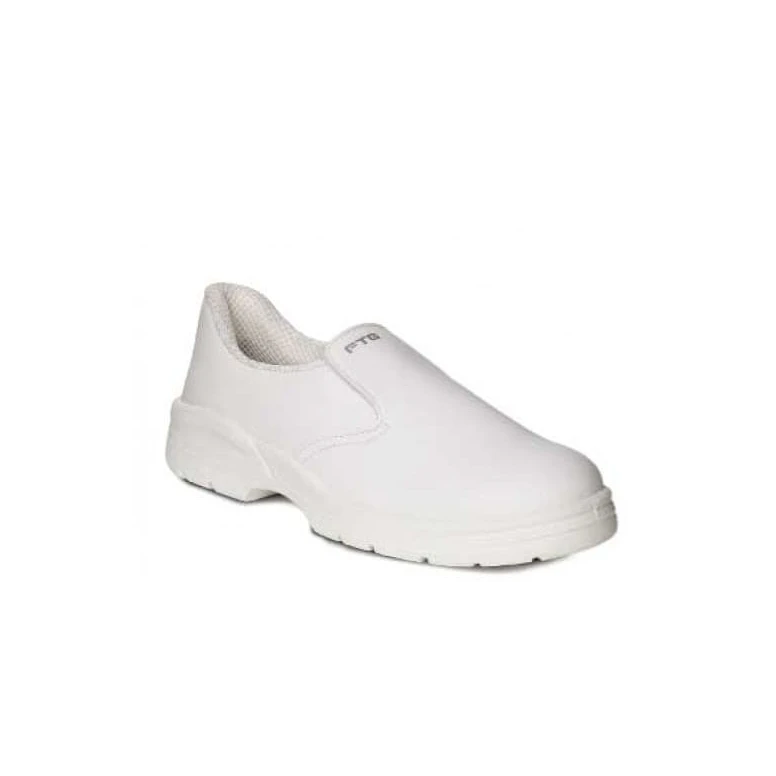 Zapatos de seguridad blancos Mocasín de seguridad FTG Chef White S2 SRC antideslizante