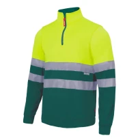Sudadera bicolor con cremallera corta de trabajo Alta visibilidad Velilla 305701